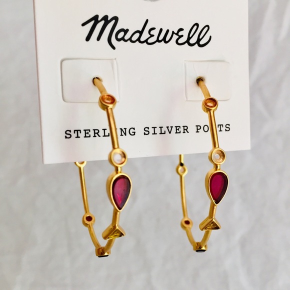 Madewell Jewelry - NWT Madewell Geometric Golden Oval Hoops